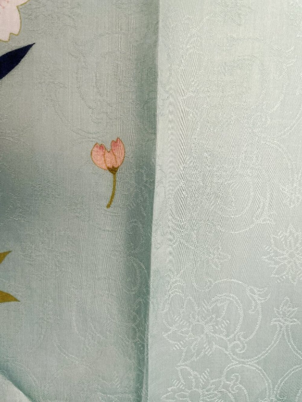 NWT Yukiko Hanai Cherry Blossom Cotton Scarf 19" x 19.5" - Picture 8 of 13
